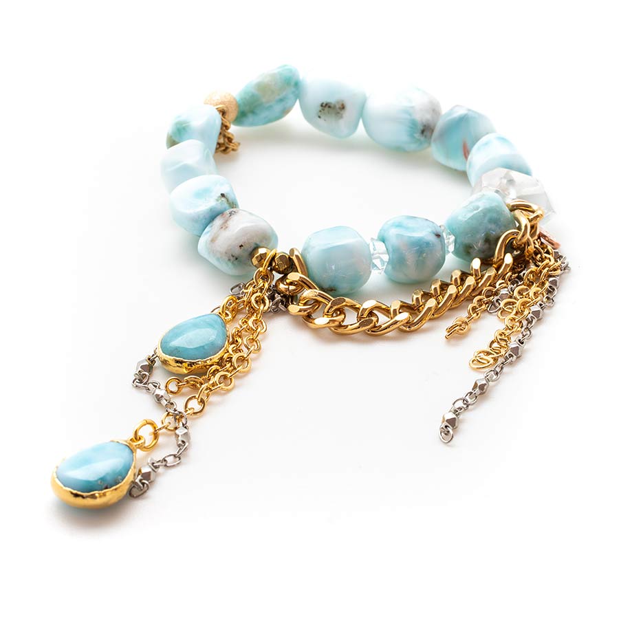 Larimar with a Larimar Waterfall