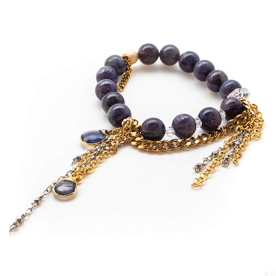 Star Iolite with a Tanzanite Waterfall