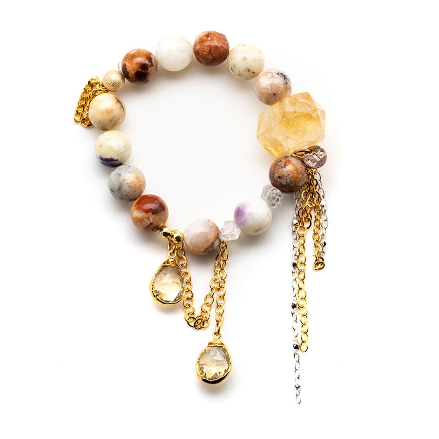 Yellow Opals with a Citrine Waterfall