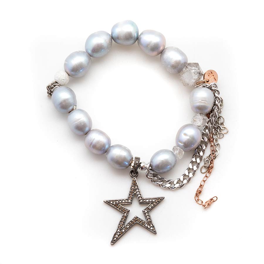 Flash Sale Item No. 251 – Silver Goddess Pearls with a Diamond Star