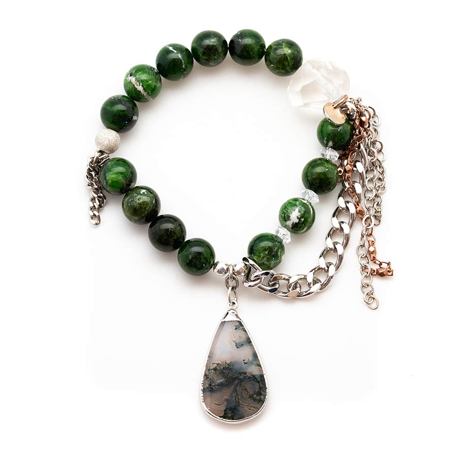 Flash Sale Item No. 273 – Diopside with a Green Moss Agate Pendant