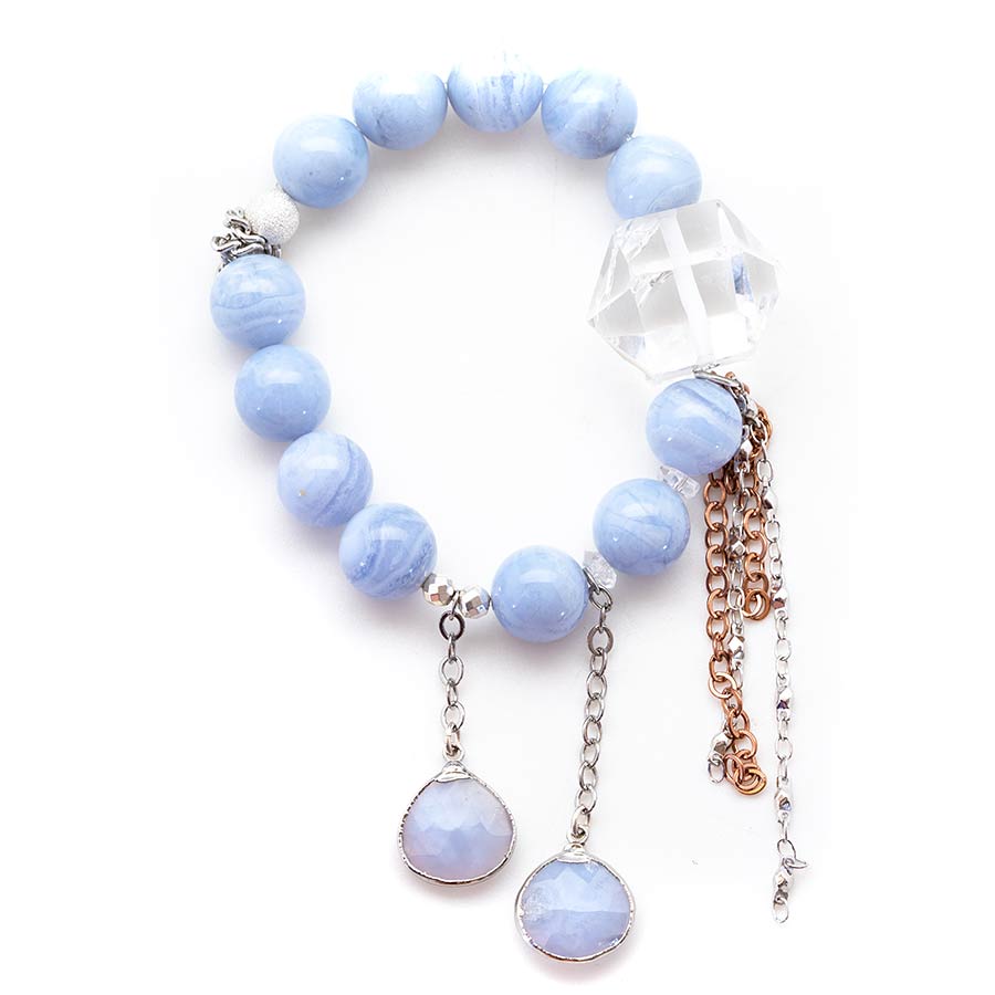 Blue Lace Agate with a Blue Lace Agate Waterfall