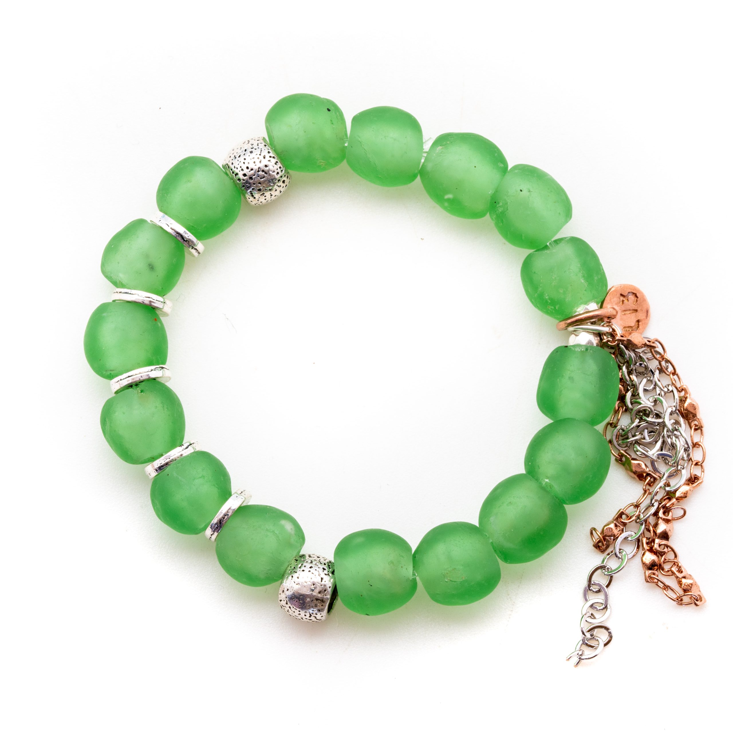 Green Glass & Glam with Tasseling