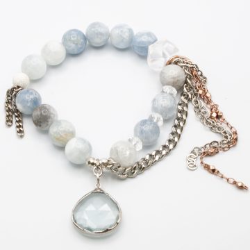 Celestite with an Aquamarine Pendant