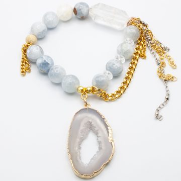 Celestite with a Sliced Geode