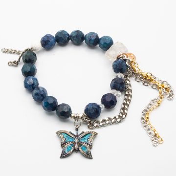 Apatite with a Diamond Butterfly