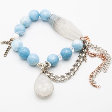 Blue Jasper with a Moonstone Pendant