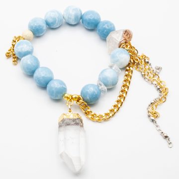 Blue Jasper with a Quartz