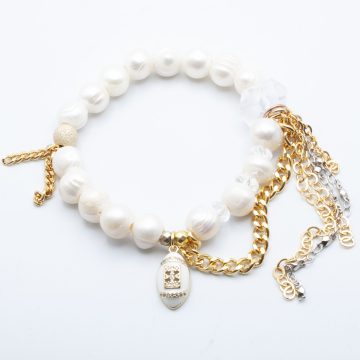 Heather's Pick - Pearls with an Enamel Football