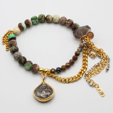 Chrysocolla with a Jasper Pendant