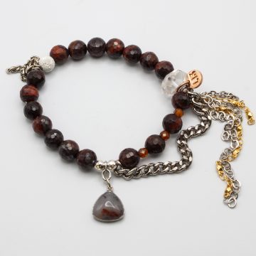 Tiger's Eye with a Jasper Pendant