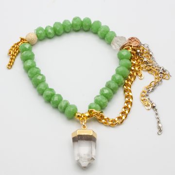 Chrysocolla with a Quartz Point