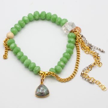 Chrysocolla with an Agate Pendant