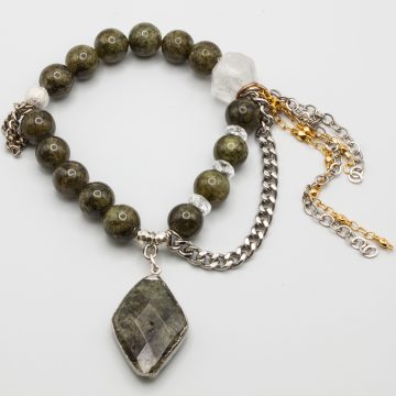 Green Garnet with a Green Garnet Pendant