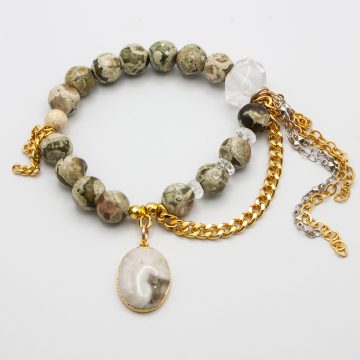 Ocean Jasper with an Agate Pendant