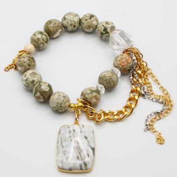 Ocean Jasper with an Agate Pendant