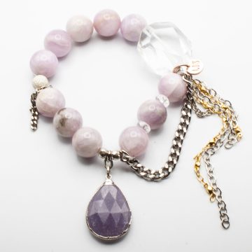lavender Kunzite with a Purple Sapphire Pendant
