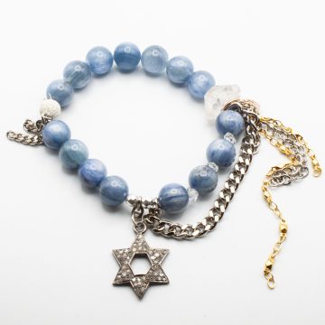 Blue Kyanite with a Diamond Star of David