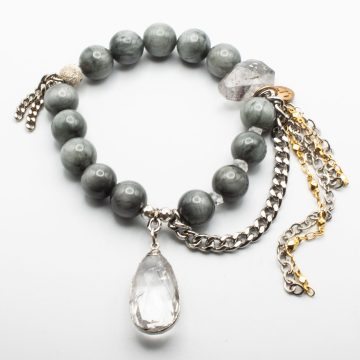 Eagle Eye with a Tourmalinated Quartz Crystal