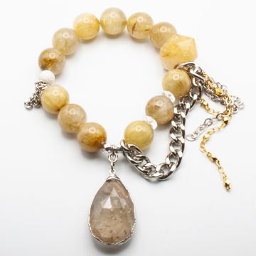 Golden Rutilated Quartz with a Golden Rutilated Pendant