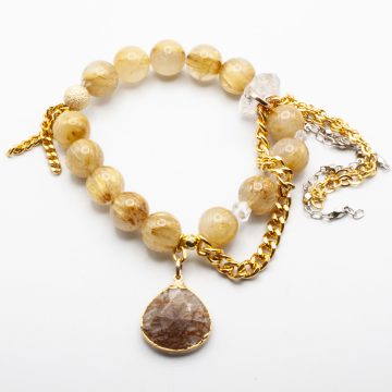 Golden Rutilated Quartz with a Golden Rutilated Pendant
