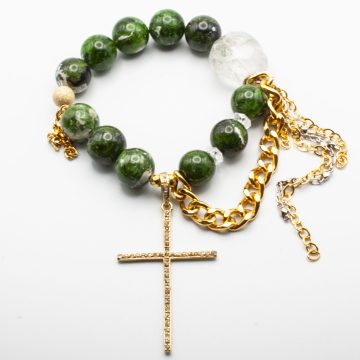 Diopside with a Diamond Cross