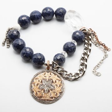 Sapphires with a Diamond Star Pendant