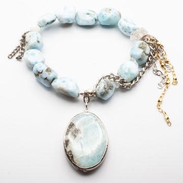 Larimar with a Larimar Pendant