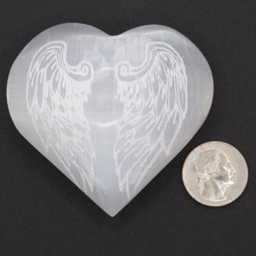 Carved Selenite Palm Stone