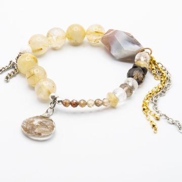 Golden Rutilated Quartz with a Golden Rutilated Quartz Crystal Pendant