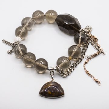 Smoky Quartz with an Agate Pendant