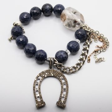 Sapphires with a Diamond Horseshoe
