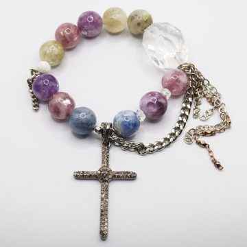 MultiColored Mica with a Diamond Cross