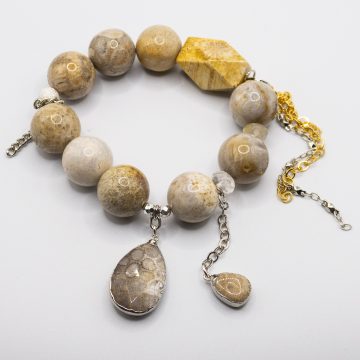 Fossilized Coral with a Fossilized Coral Waterfall